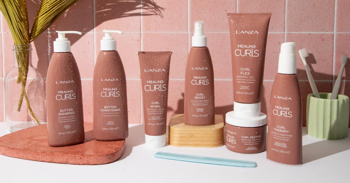 L'ANZA Healing Curls Curl Boost Activating Spray - Curl Enhancer Spray for Amplifying Hair Texture and Lightweight Hold, with Sulphate Free, Paraben Free Formula (6 Fl Oz) - Accessories image 2