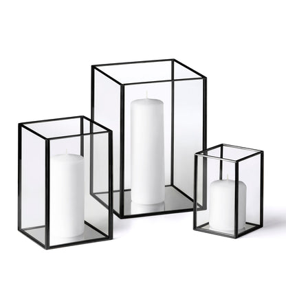 36 Slim Pillar Candles and Black Luxus Lanterns - Home Decor image 1
