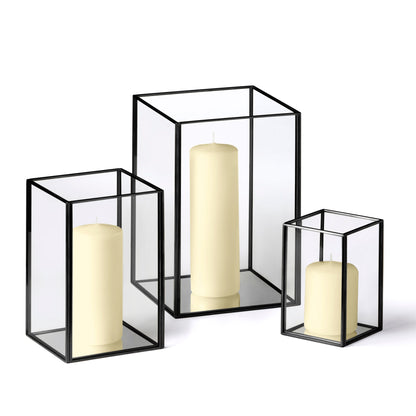 36 Slim Pillar Candles and Black Luxus Lanterns - Home Decor image 2