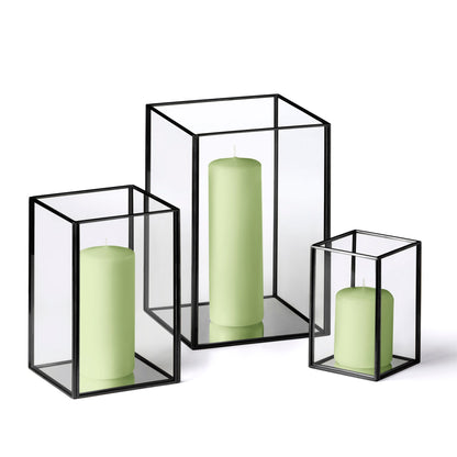 36 Slim Pillar Candles and Black Luxus Lanterns - Home Decor image 38
