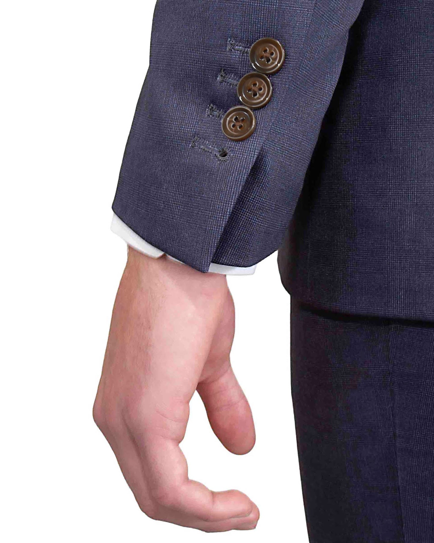 Athletic Fit Stretch Suit - Midnight Navy Plaid - Misc image 4