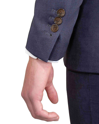 Athletic Fit Stretch Suit - Midnight Navy Plaid - Misc image 4