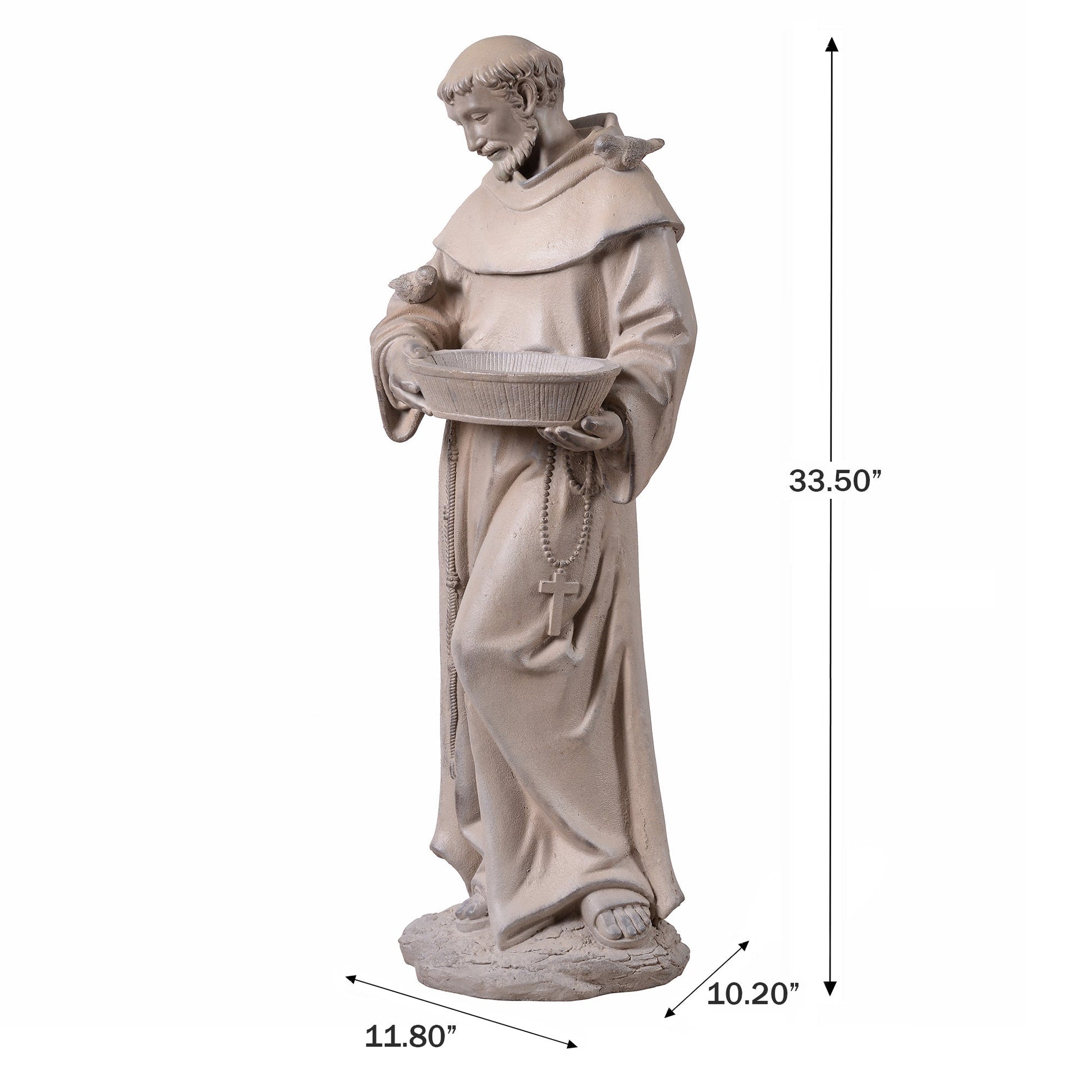 77191 - St Francis Of Assisi Birdbath Garden Statue - Home Decor image 6