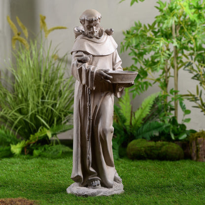77191 - St Francis Of Assisi Birdbath Garden Statue - Home Decor image 1
