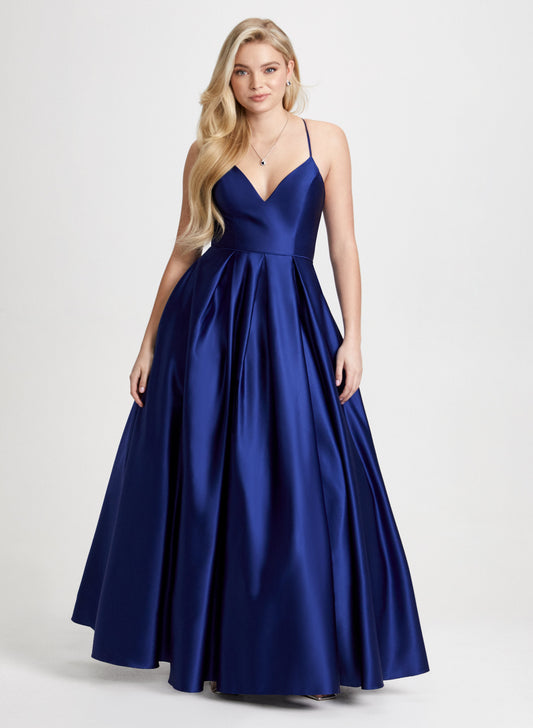 Satin Fit & Flare Ball Gown - Misc image 1
