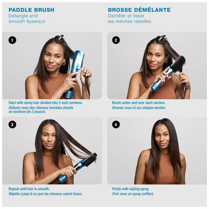 BaBylissPRO Nano Titanium Style/Switch Ionic 5 in 1 Multi-Styler & Hair Blow Dryer Attachments Include-Dryer, Paddle Brush, 1-3/4" Round Brush, Diffuser & Smoothing Attachment, Cold Shot, Hot Air Styler, Dual Voltage - Beauty image 4