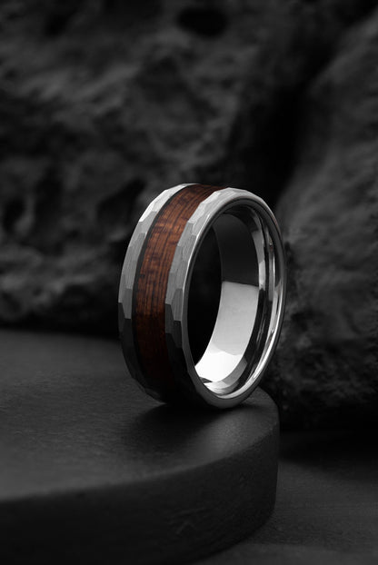 The Poseidon: Ironwood and Tungsten Ring of Endurance - Jewelry image 4