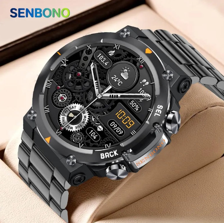 MAX18 Men Smartwatch AMOLED1.43inch Big Screen BT Calls Gesture Control AI Voice Sports Smart Watch Men - Gadgets image 1