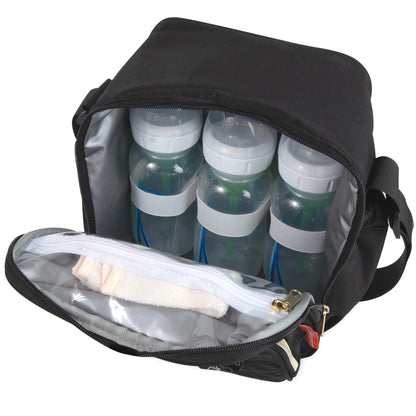 Fisher Price Quilted Cooler Baby Bottle Bag - Black - Accessories image 2