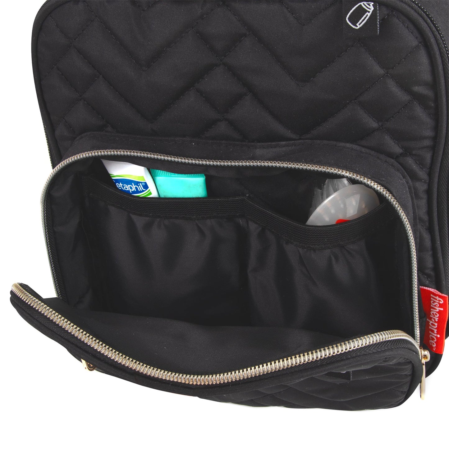 Fisher Price Quilted Cooler Baby Bottle Bag - Black - Accessories image 3