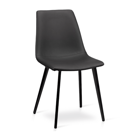 Faux Leather and Metal Dining Chair - Misc image 1