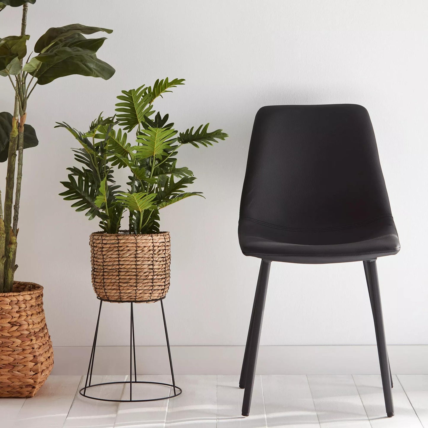 Faux Leather and Metal Dining Chair - Misc image 5