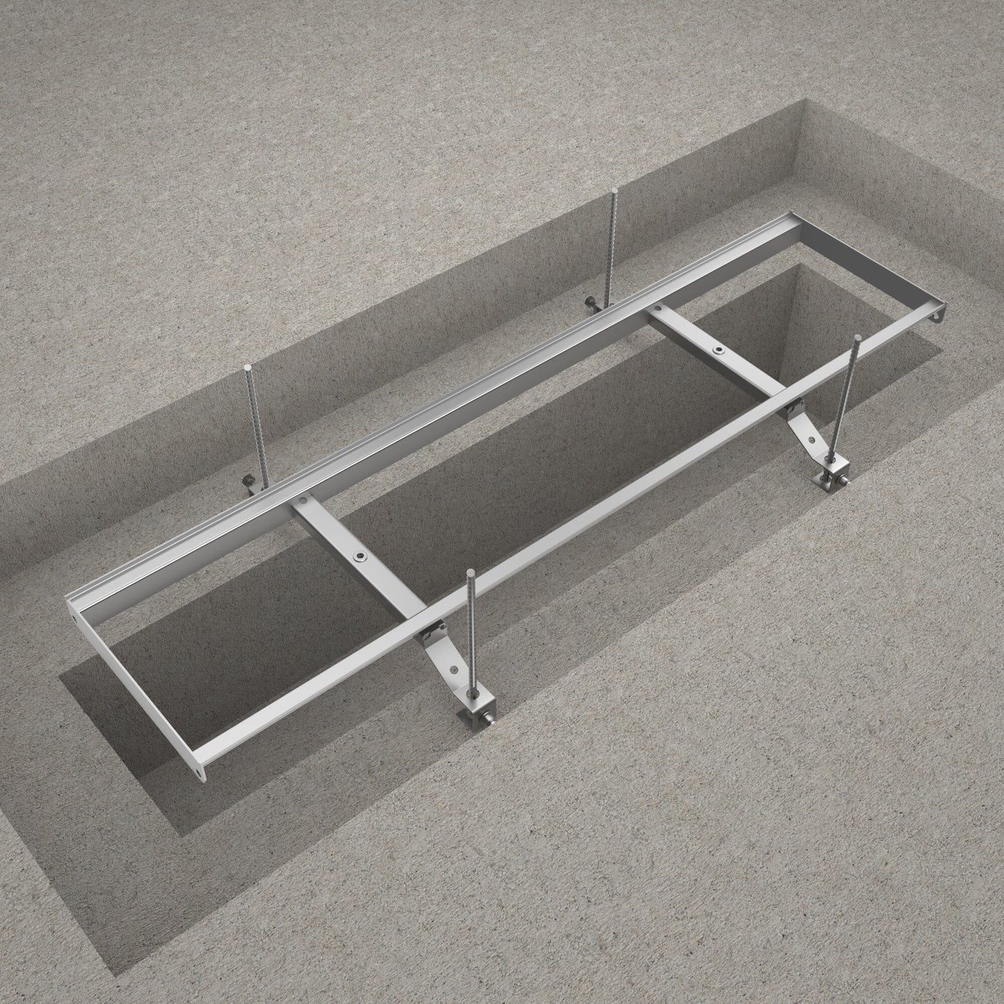 8" BASE Stainless Steel Frame for Linear Grates - Bedding image 3