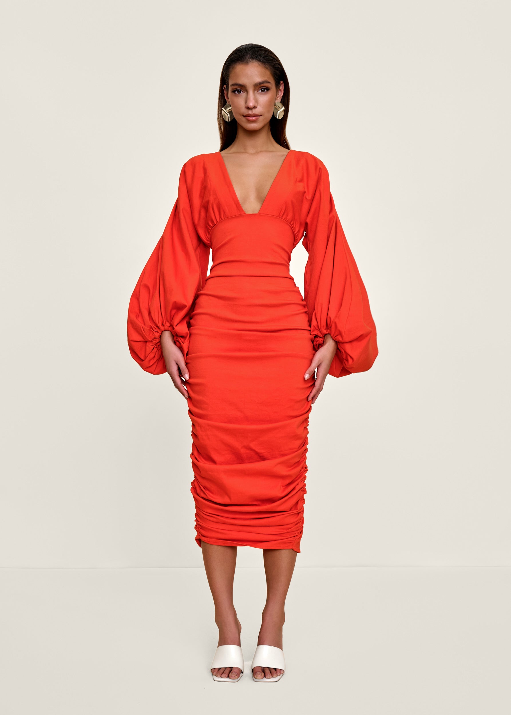 ANIDA DRESS - RED CORAL - Apparel image 3