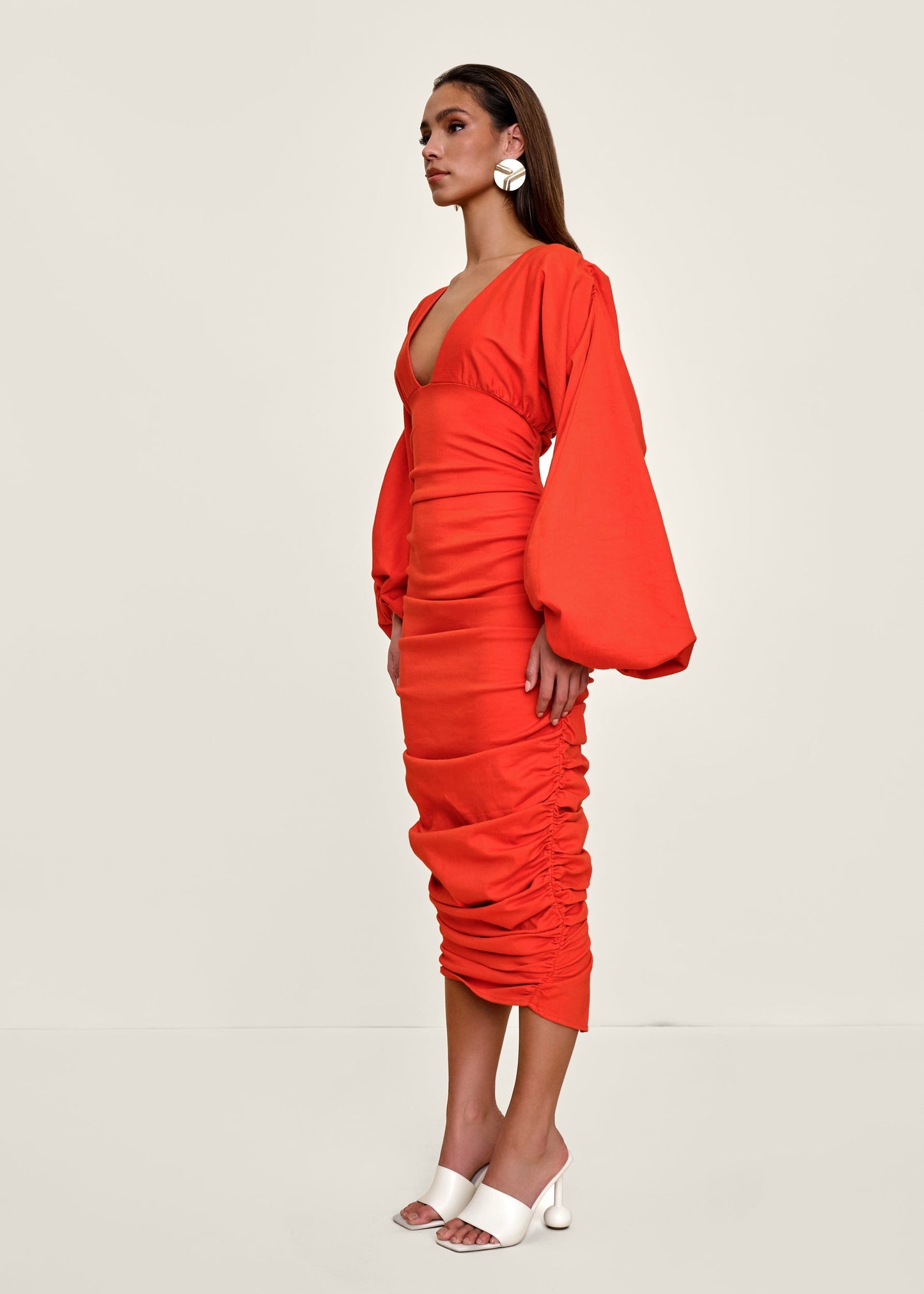 ANIDA DRESS - RED CORAL - Apparel image 5