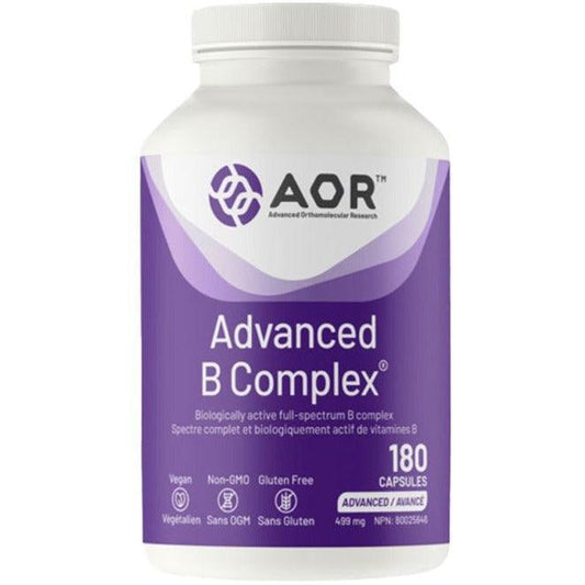 AOR Advanced B Complex 499mg 180 Capsules - Kitchen & Dining image 1