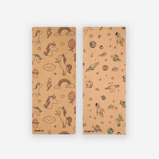 Little Yogi's Pack: Kids Unicorn + Kids Space Cork Mats - Kitchen & Dining image 1