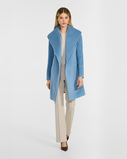 Baby Alpaca Mid Length Shawl Collar Wrap Coat - Misc image 2