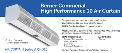 CHD10-2072EX - 72" White, Electric Heated, 208V, Three Phase, Berner Commercial High Performance 10 Series - Kitchen & Dining image 4