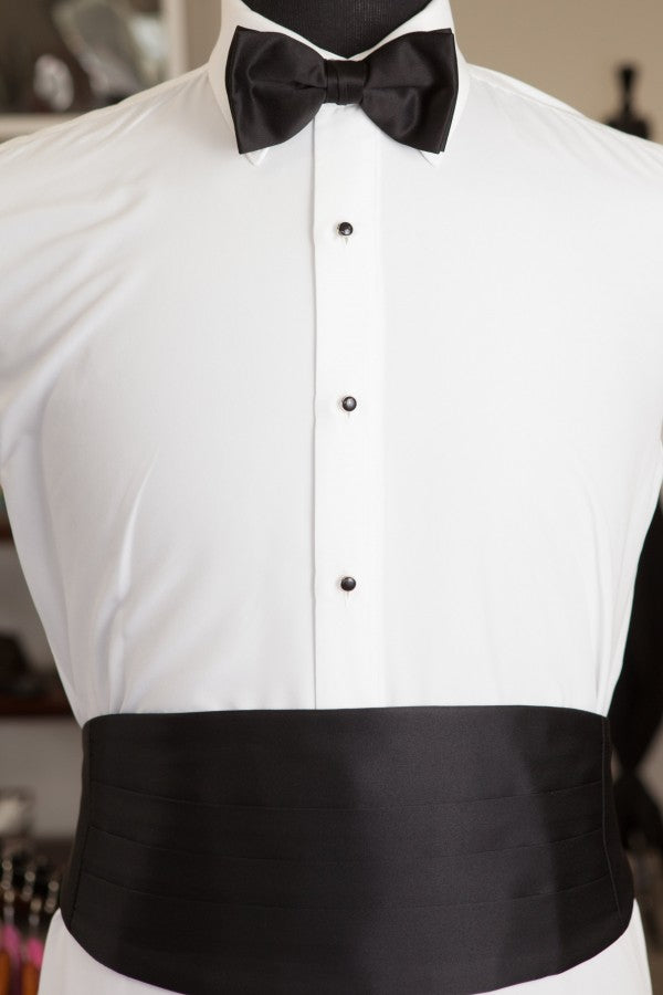 Black Bow Tie And Cummerbund Set - Jewelry image 2