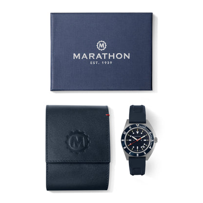 41mm Blue Steel Navigator w/Date (SSNAV-D) on Blue 3-Piece Rubber Strap Kit - Misc image 8