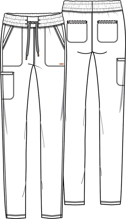 CK840+CK095 Cherokee Form 360º Stretch Scrub Top with Midrise Tapered Leg Pants  (XXS - 3XL) - Apparel image 26