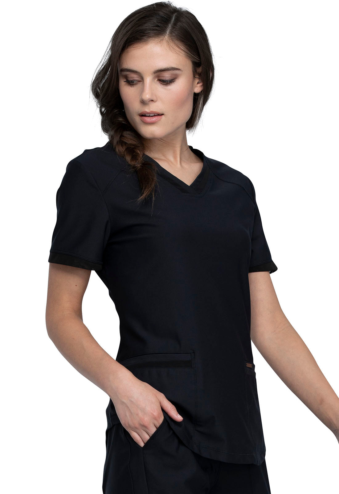 CK840+CK095 Cherokee Form 360º Stretch Scrub Top with Midrise Tapered Leg Pants  (XXS - 3XL) - Apparel image 2