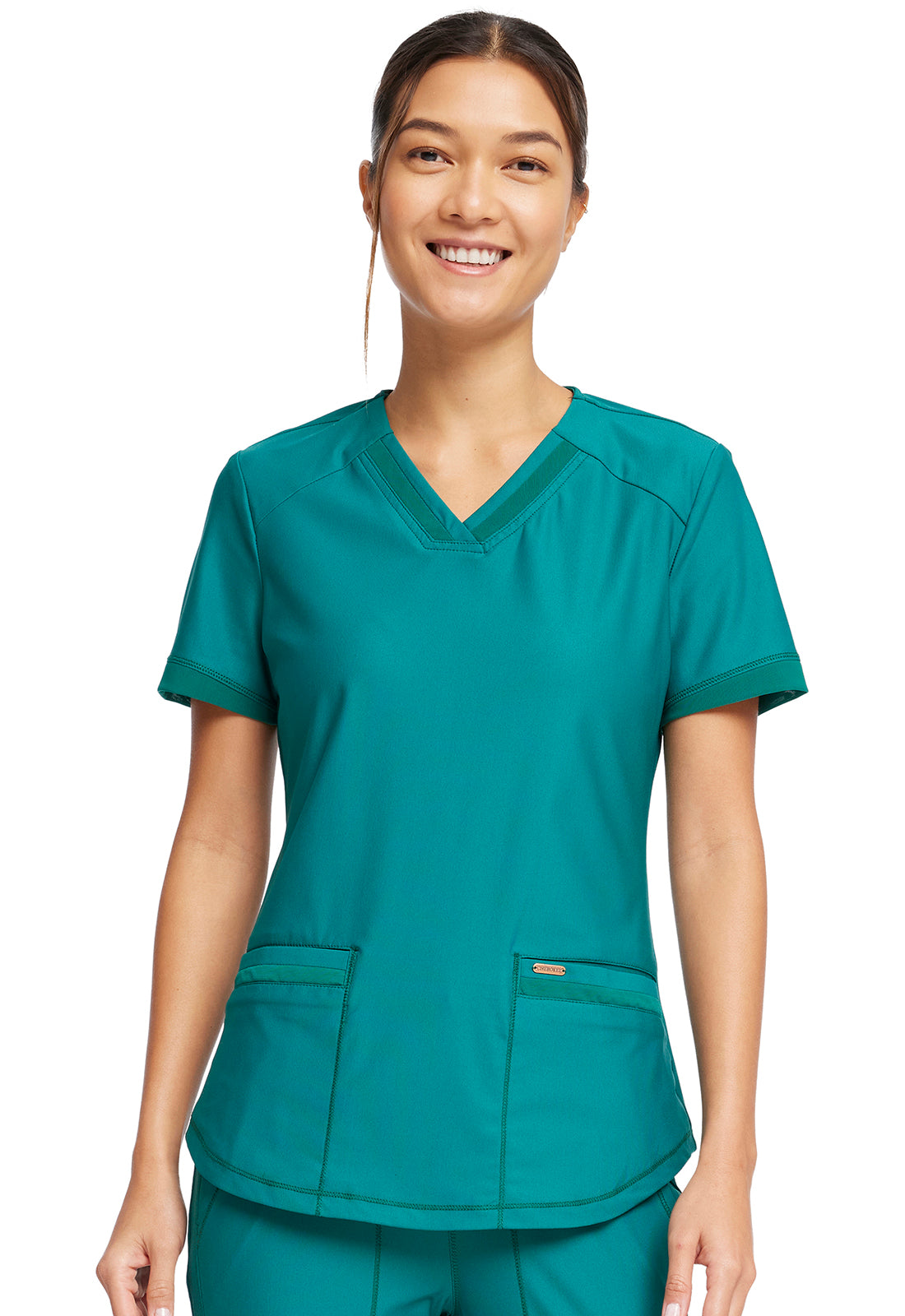 CK840+CK095 Cherokee Form 360º Stretch Scrub Top with Midrise Tapered Leg Pants  (XXS - 3XL) - Apparel image 14