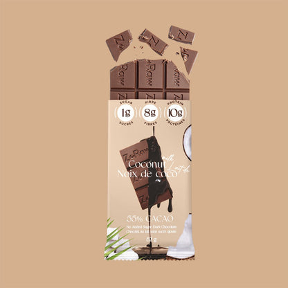 55% Dark Chocolate Coconut Milk with Protein (Box of 12) - Misc image 2