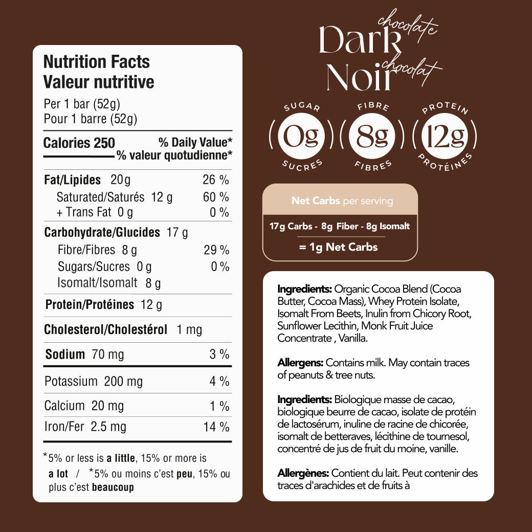 60% Dark Chocolate Bar with Protein (Box of 12) - Accessories image 4
