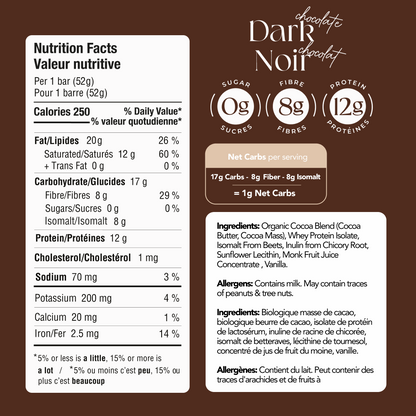 60% Dark Chocolate Bar with Protein (Box of 12) - Accessories image 4
