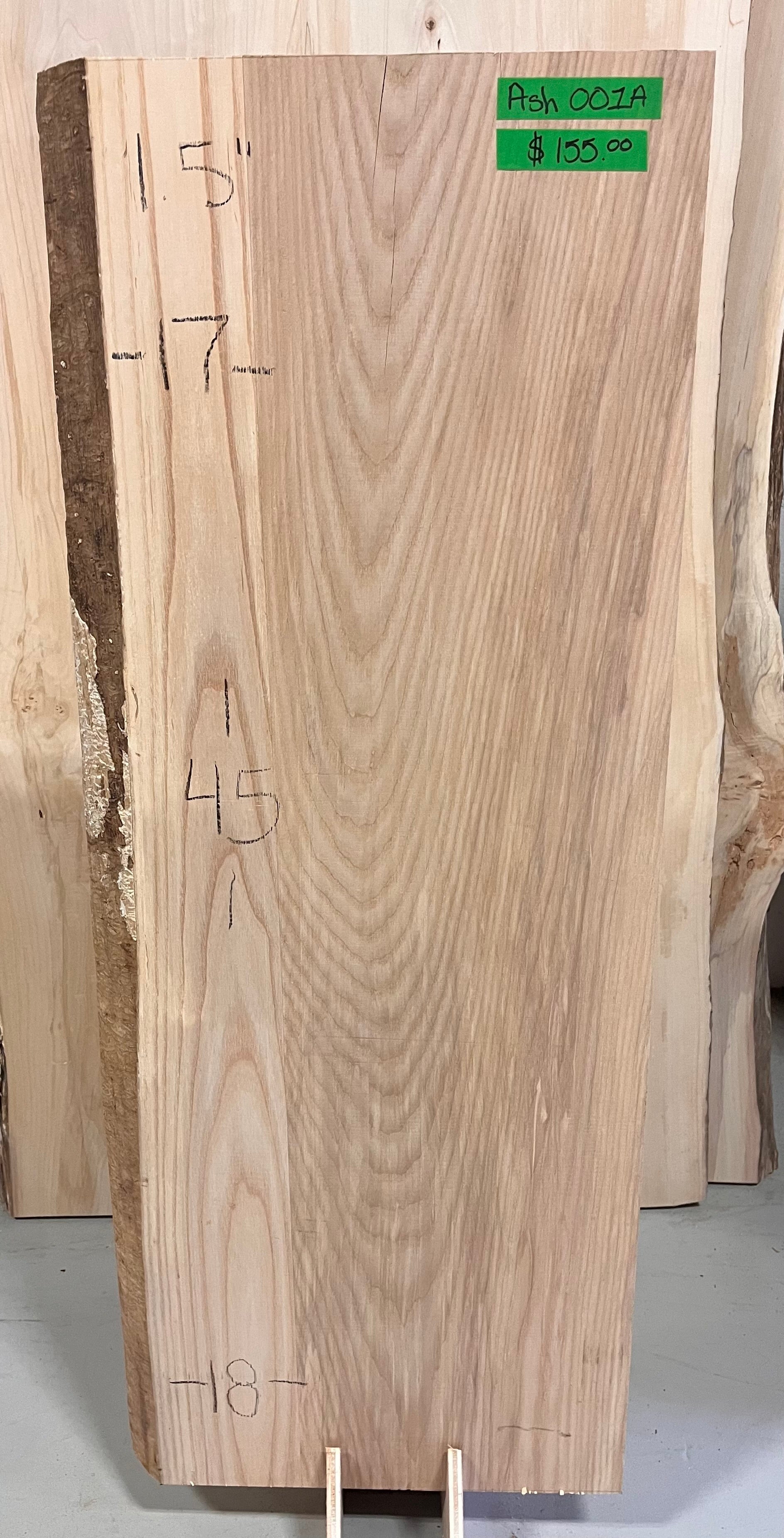 Live Edge Glue Up Table Top- Ash 001A - Furniture image 1