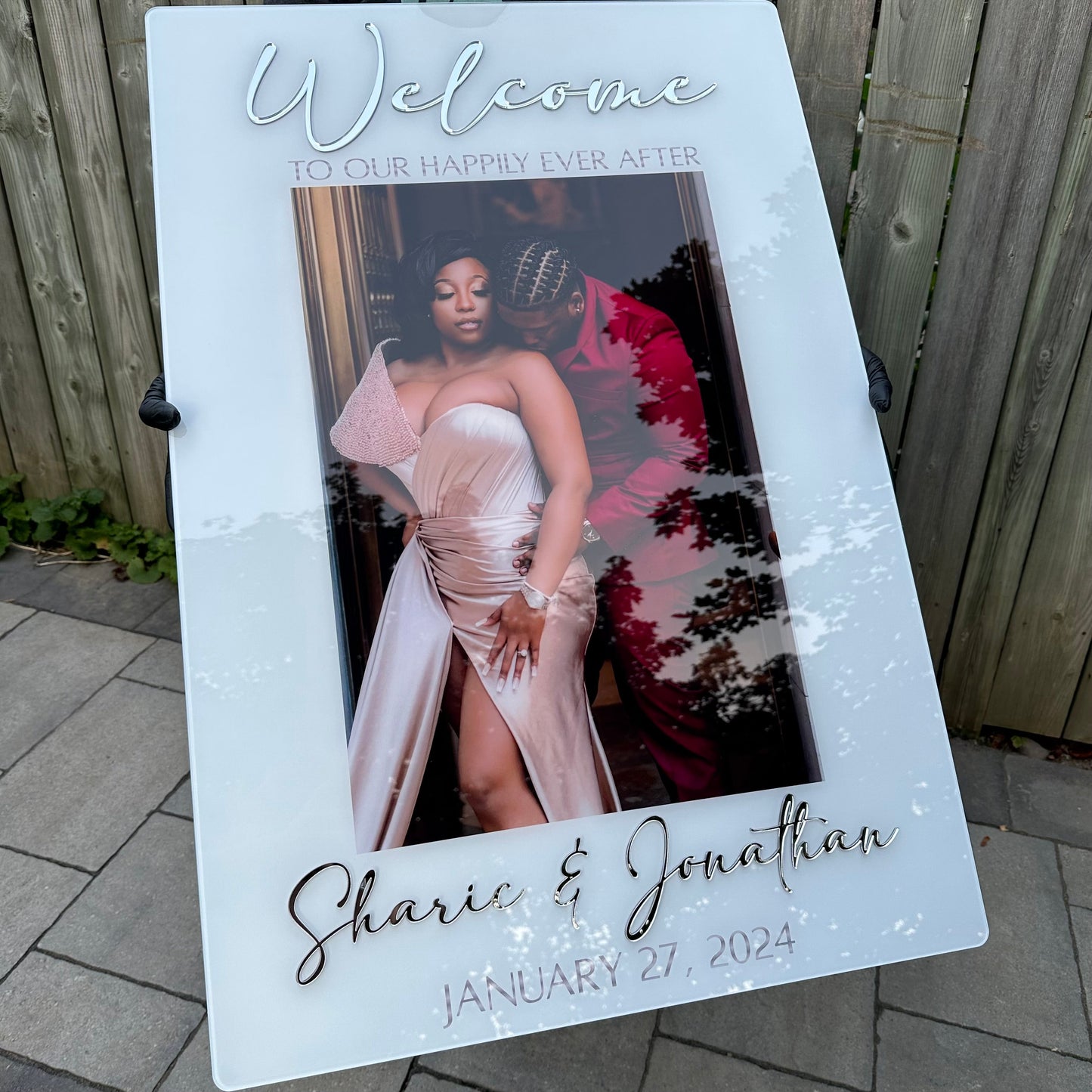 Photo Wedding Welcome Sign - Home Decor image 1
