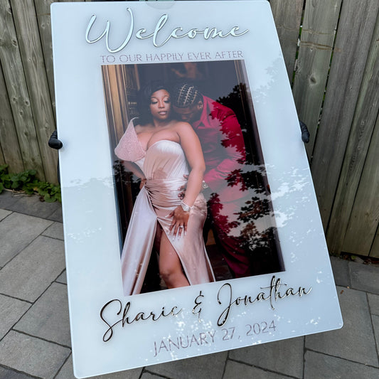 Photo Wedding Welcome Sign - Home Decor image 1