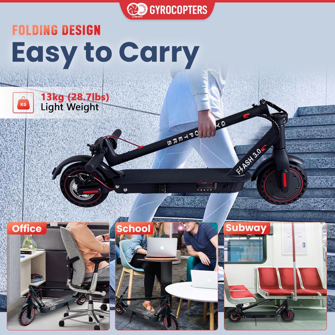 Gyrocopters Flash 3.0 Portable Electric Scooter I Range Up to 30km l Speed Up to 25 kms I 350 W Motor - Kitchen & Dining image 5