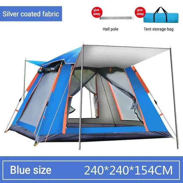 Family Camping Tent - Automatic Setup, Waterproof, All Seasons, Ideal for Camping, Beach, Hiking (3-4 & 5-6 Person Sizes) with Carrying Bag - Misc image 8