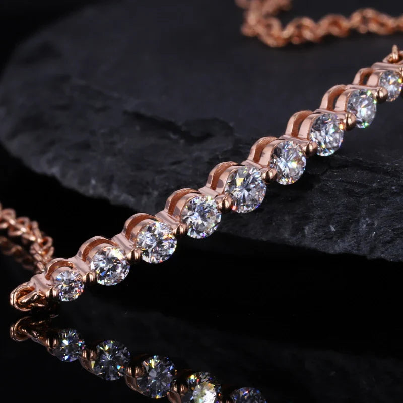 14k Rose Gold Bracelet With Ethical Moissnaite - Misc image 2