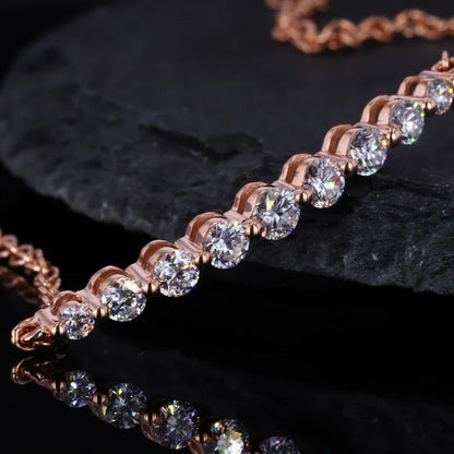 14k Rose Gold Bracelet With Ethical Moissnaite - Misc image 2