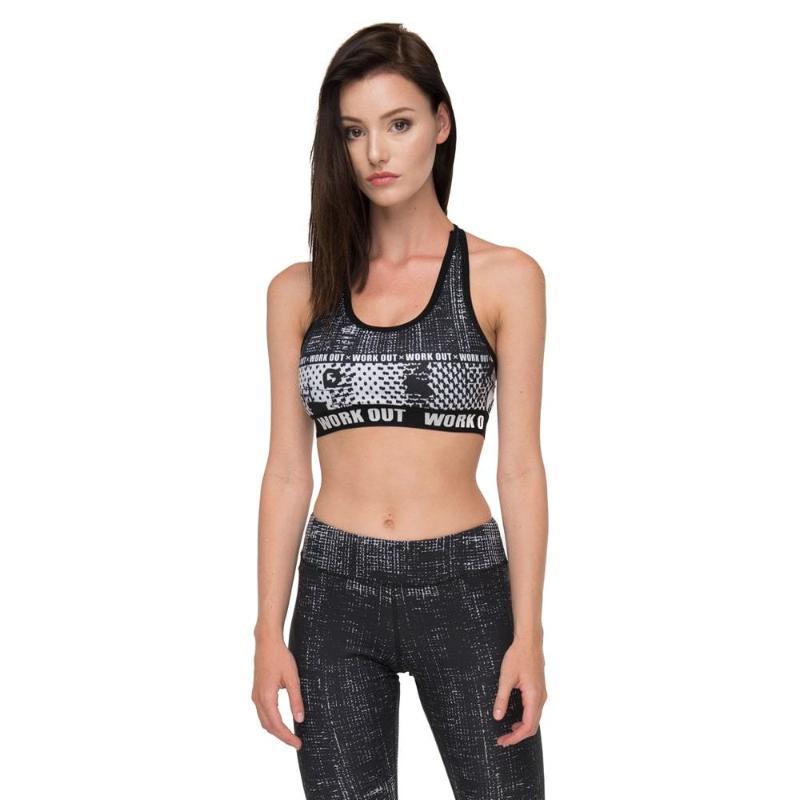 Raster Printing Gray Fitness Suit - Athletic image 3