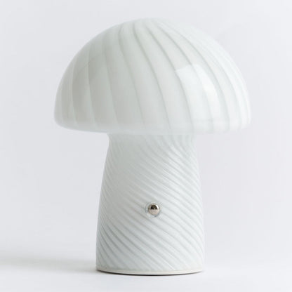 Portable Mini Glass Mushroom Lamp, White - Gadgets image 1