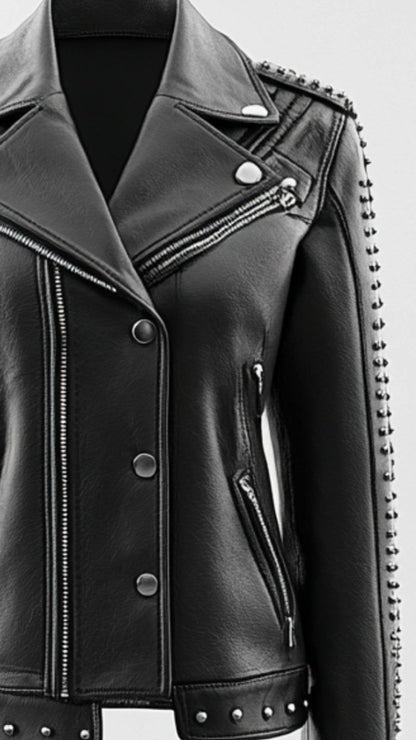 Harry Leather Black Jacket - Women Leather Jacket Black - Apparel image 2