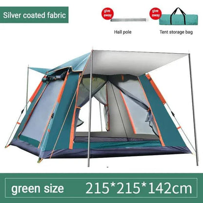 Family Camping Tent - Automatic Setup, Waterproof, All Seasons, Ideal for Camping, Beach, Hiking (3-4 & 5-6 Person Sizes) with Carrying Bag - Misc image 14