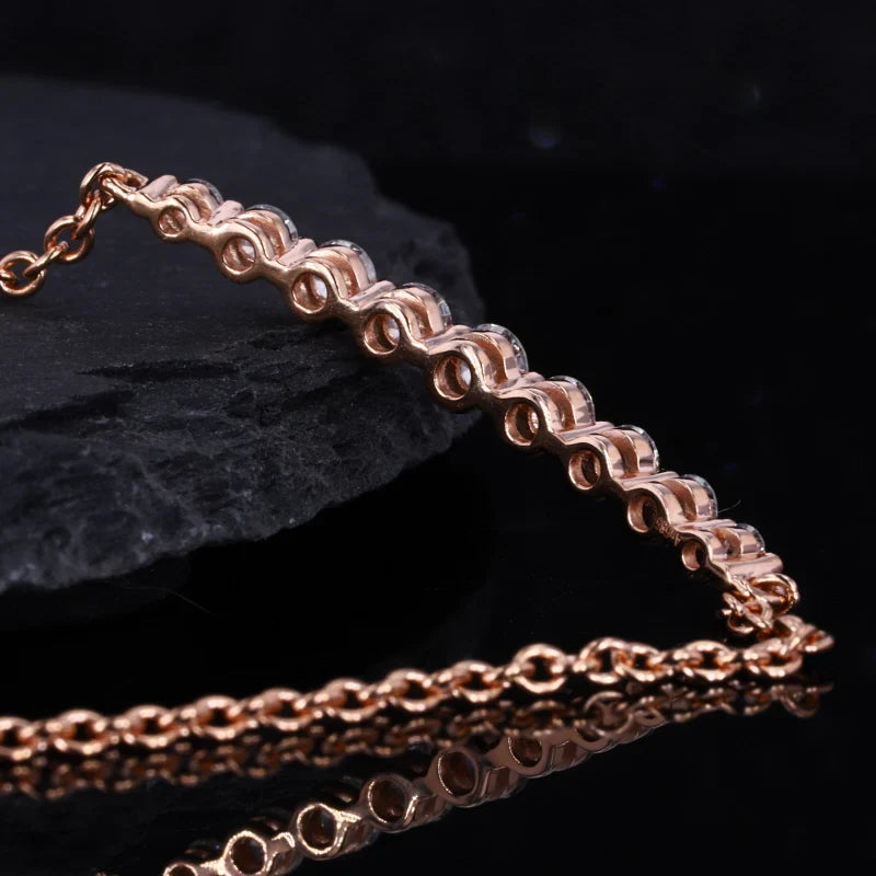 14k Rose Gold Bracelet With Ethical Moissnaite - Misc image 4