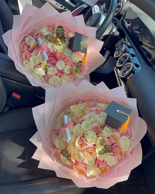 “You Did It!” Graduation Pink Rose Bouquet - Kitchen & Dining image 1