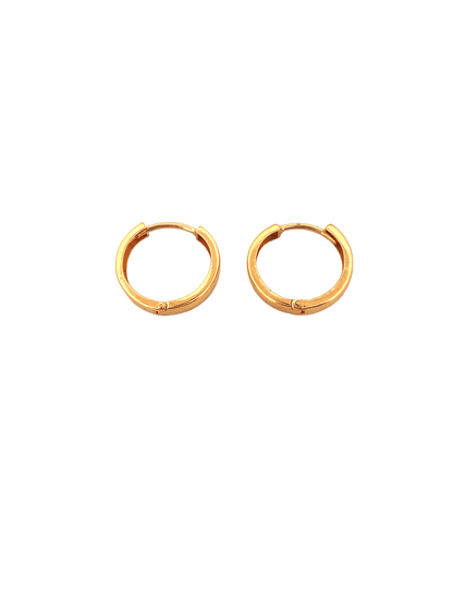 22K Gold Designer Hoop Earrings - Jewelry image 2