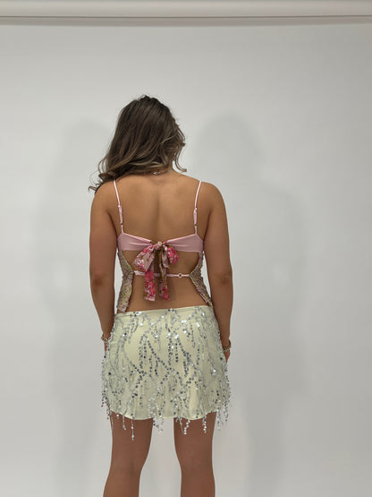 Mint Sequin Mini Skirt - Jewelry image 7