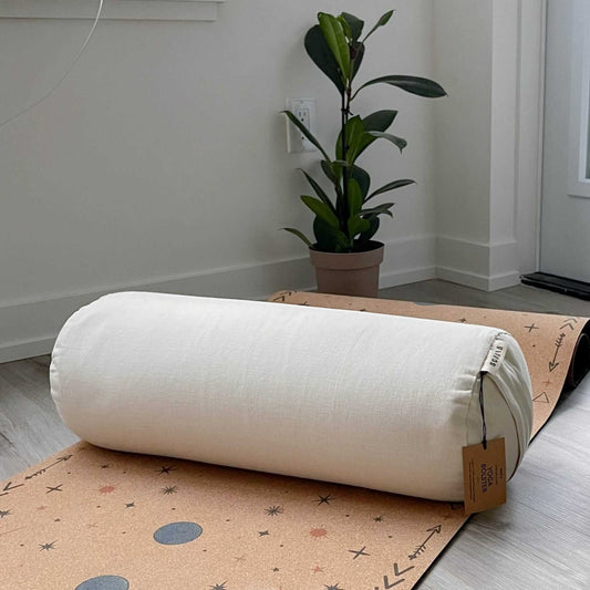 Natural & Organic Yoga Bolster | Sandy White - Furniture image 1