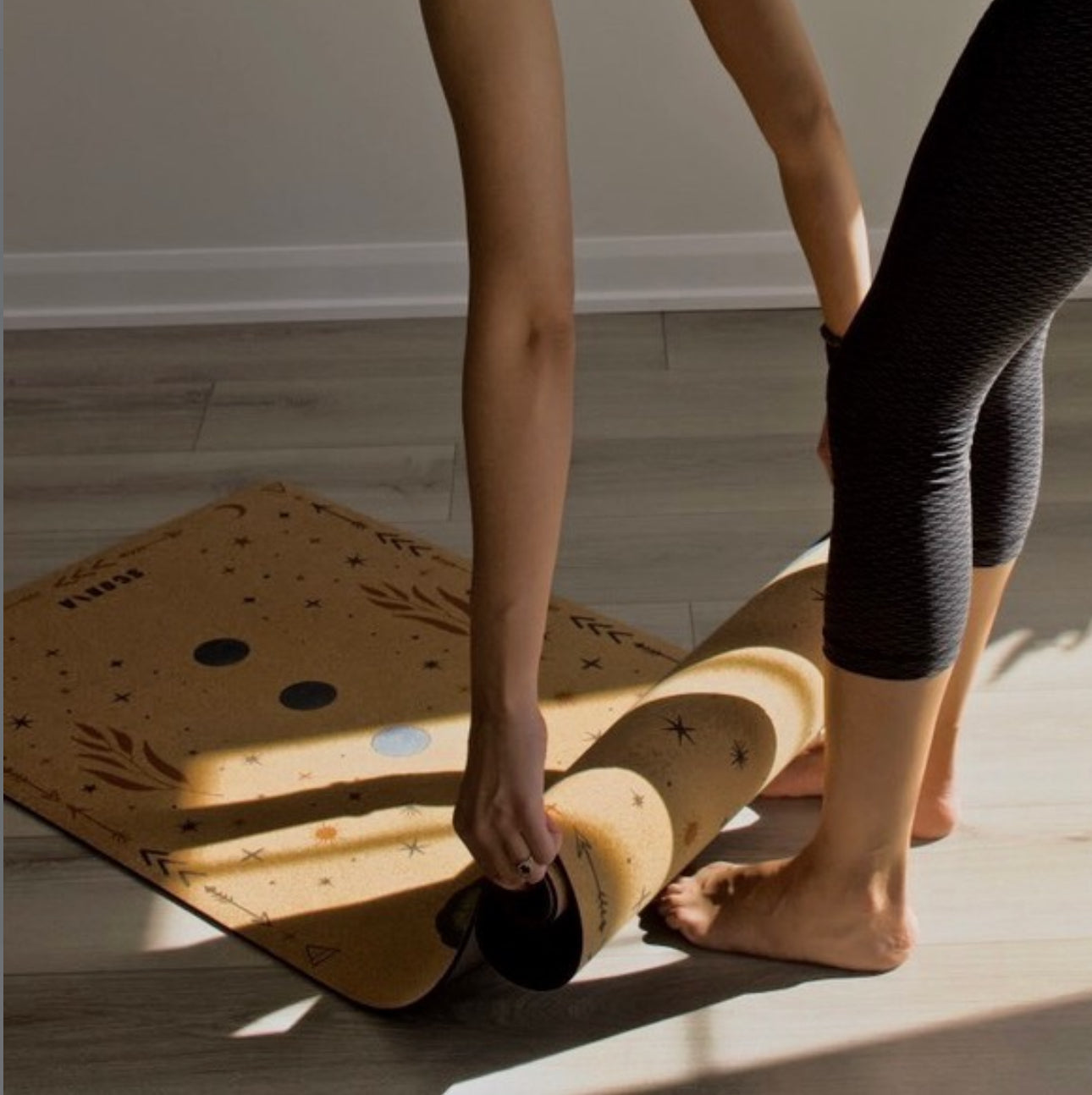 X-Thick Butterfly Cork Yoga Mat | 6MM - Athletic image 7