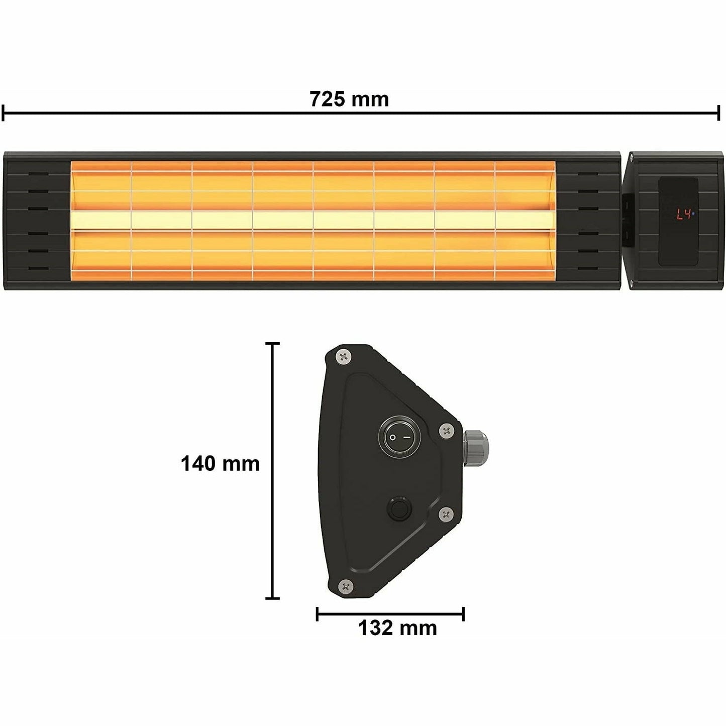 Icon 1700 Watt 120-V Wall Mounted Indoor/Outdoor Patio Heater - Small Appliances image 3