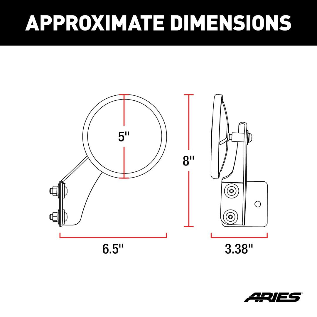 Aries - Trail Door Mirrors - JK/JL - Apparel image 2